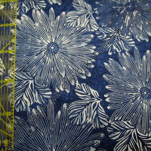 (Bild für) Bali Batik: Blau mit Blumen